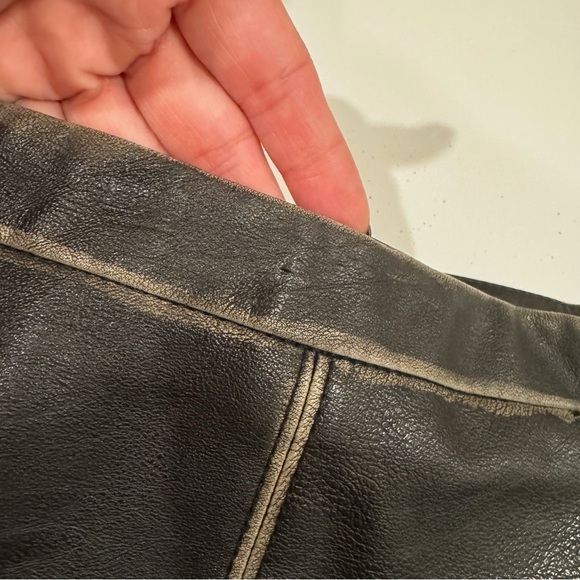 Zara Asymmetric Studded Faux Leather Mini Skirt Size M - Picture 11 of 11